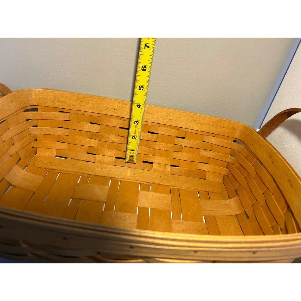Longaberger serving Basket with Leather handles